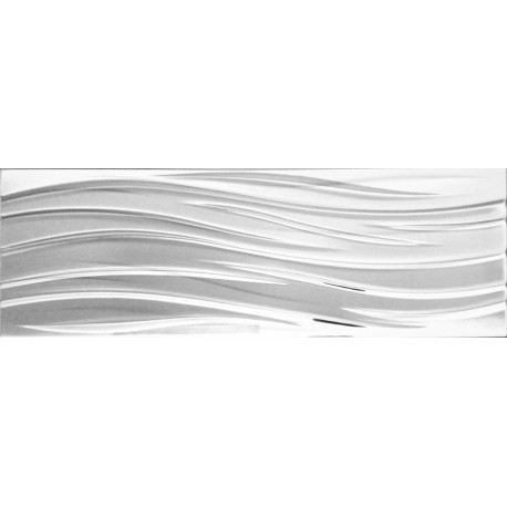 Płytka ceramiczna srebrna MTL SILVER DELUX WAVE 30x90