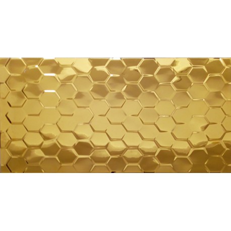 Płytka ceramiczna złota MTL GOLD CLEO HEX 30x60