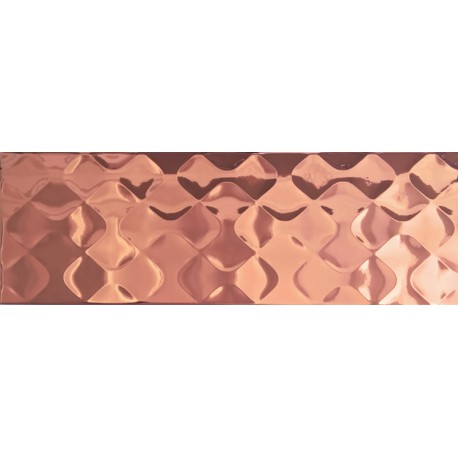 Metallized ceramic tile MTL COPPER MIKA STRUCTURE 25x75