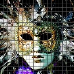Mozaika szklana Maska Wenecka 3 