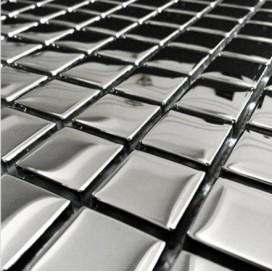 MOZAIKA METALIZOWANA SZKLANA SREBRNA 30x30