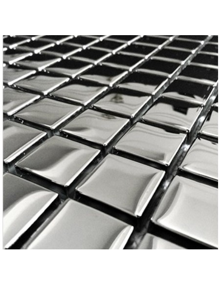 MOZAIKA METALIZOWANA SZKLANA SREBRNA 30x30