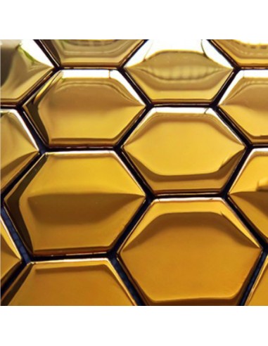 MOZAIKA HEKSAGONY METALIZOWANE ZŁOTE 48