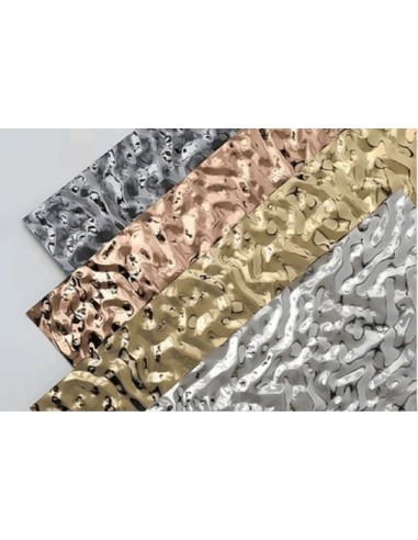 Blacha Ozdobna Srebrna Fala Tłoczona – Panel Dekoracyjny 3D |