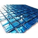 Mozaika szklana Niebieska Paski 30 x 30 kostka 2,8 cm