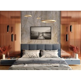 Lamele miedziane w salonie 2