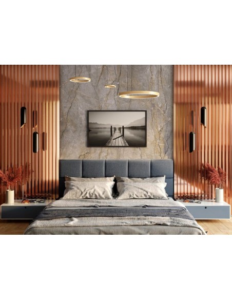 lamele miedziane w salonie