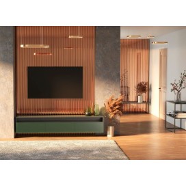 Lamele miedziane w salonie