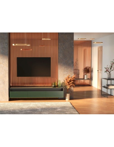 Lamele miedziane w salonie