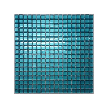 Mozaika szklana błękitna 30x30 kostka 1,5 cm