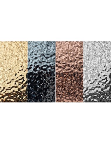 BLACHA OZDOBNA  SREBRNA FALA TŁOCZONA