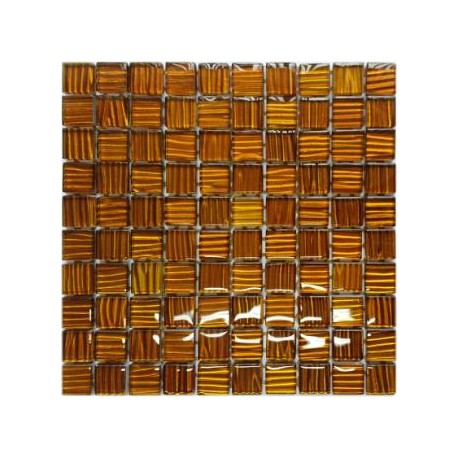 Mozaika szklana Bursztyn Paski 30 x 30 kostka 2,8 cm