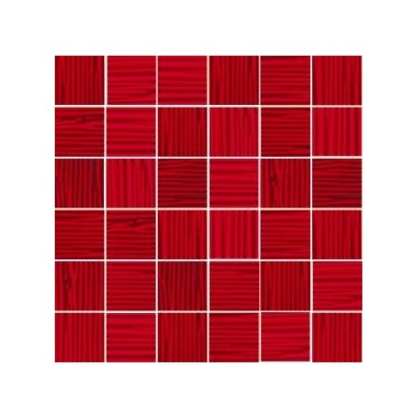 Mozaika szklana Czerwień Paski 30x30 4,8 cm 7F2