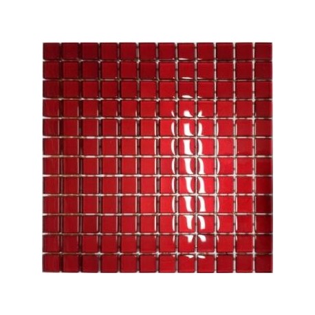 Mozaika szklana Czerwień 30 x 30 kostka 2,3 cm